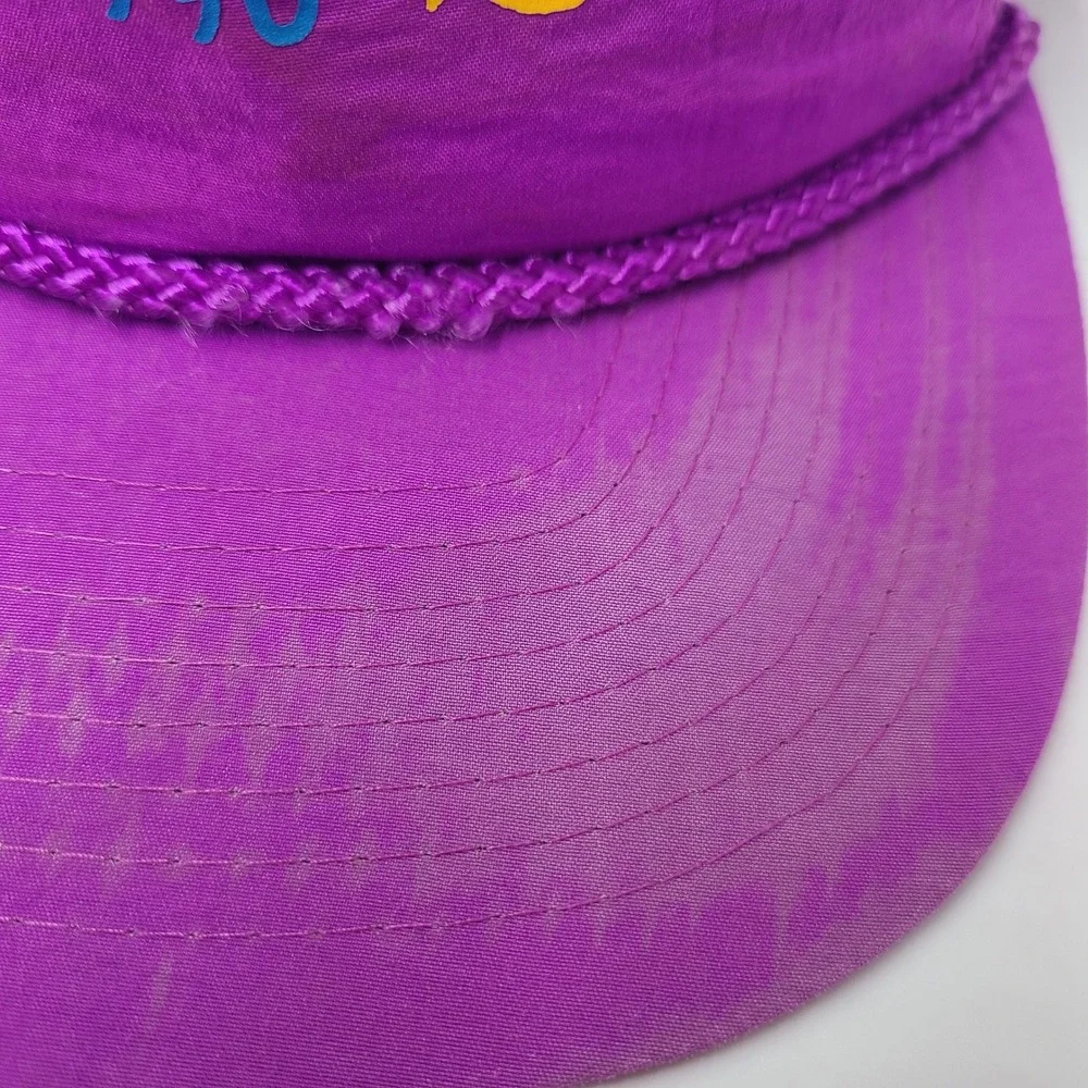 Vintage Charlotte‎ Motor Speedway Hat Adjustable Purple Rope 1990 Racing 90s Men